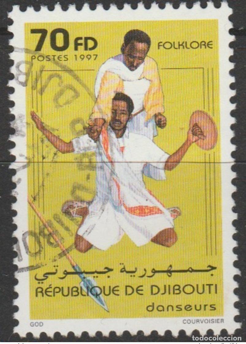 Timbres: Djibouti Schibuti 1997 Mi. 634 obl. Bailarines folcl&oacute;ricos Tanz bailando RARE