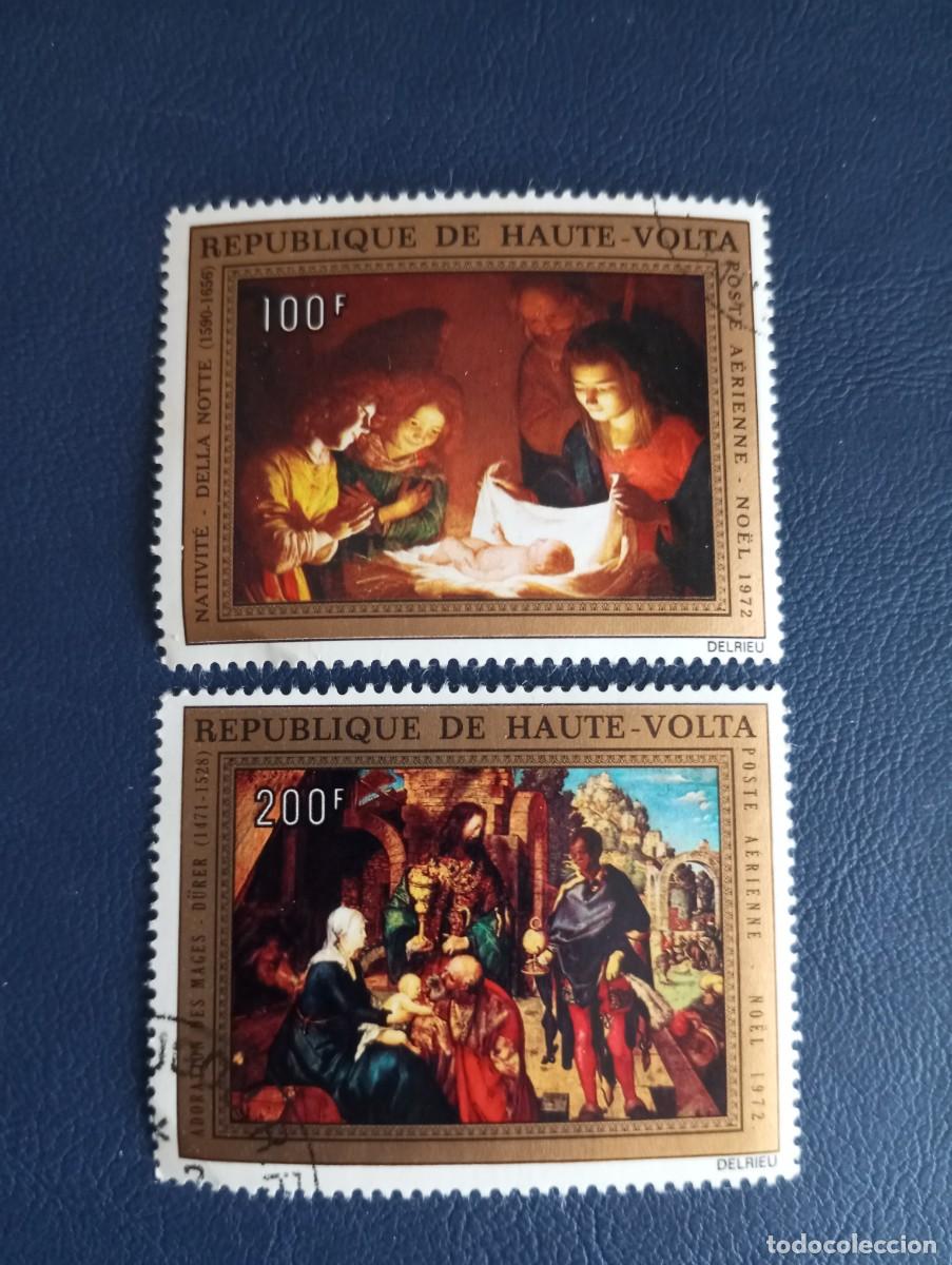 Sellos: ALTO VOLTA 1972, ADORACI&Oacute;N DE LOS REYES Y NATIVIDAD