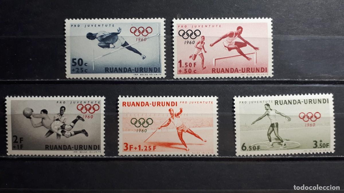 Sellos: RUANDA. A&Ntilde;O 1960. **. YVERT 219/23.