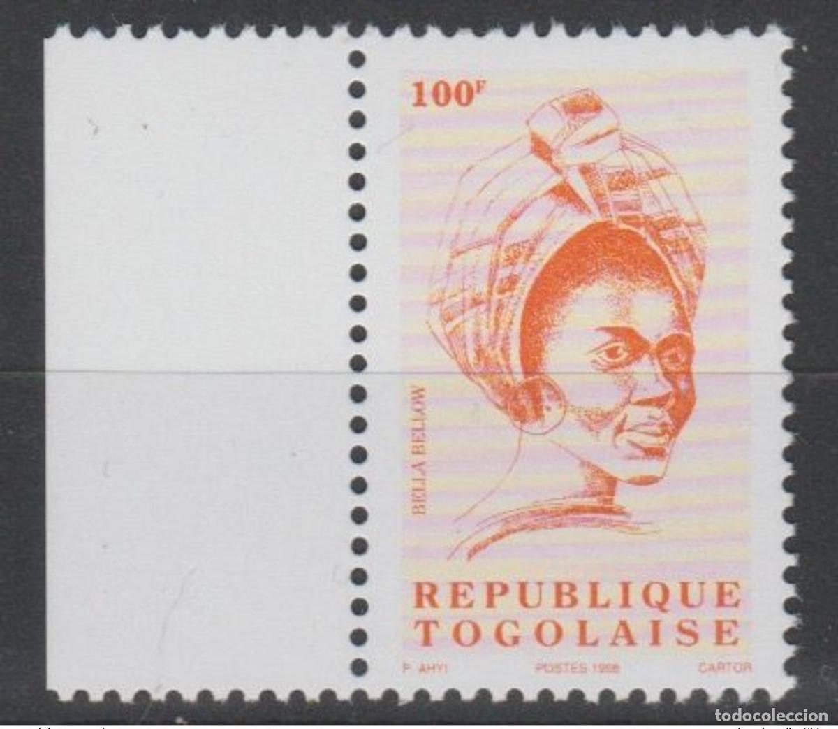 Sellos: Togo 1998 - Mi. 2848 Serie actual BELLA BELLOW 100 F MNH