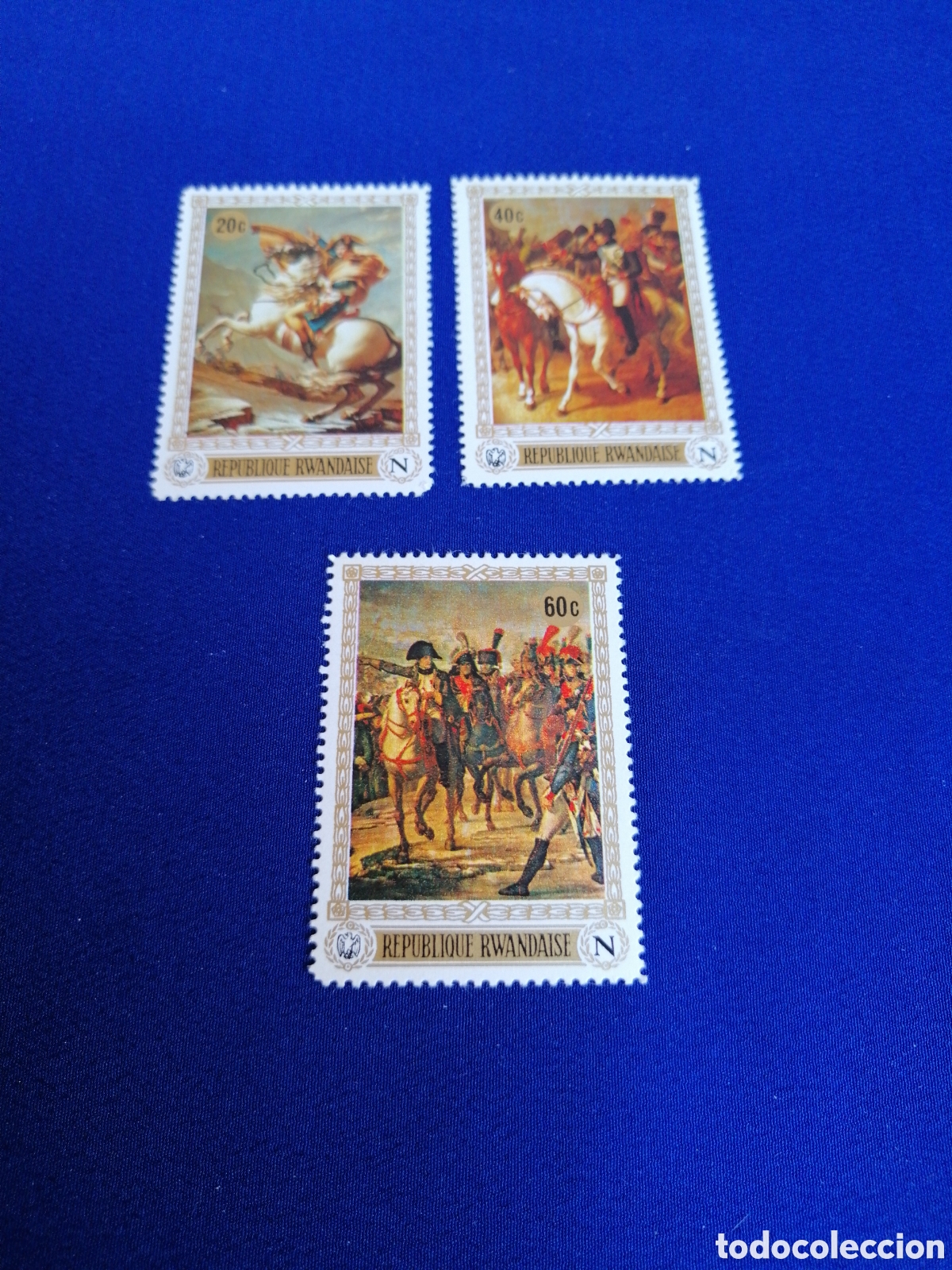 Sellos: REPUBLIQUE RWANDAISE - RUANDA LOTE PINTURA NAPOLEON SELLOS USADOS