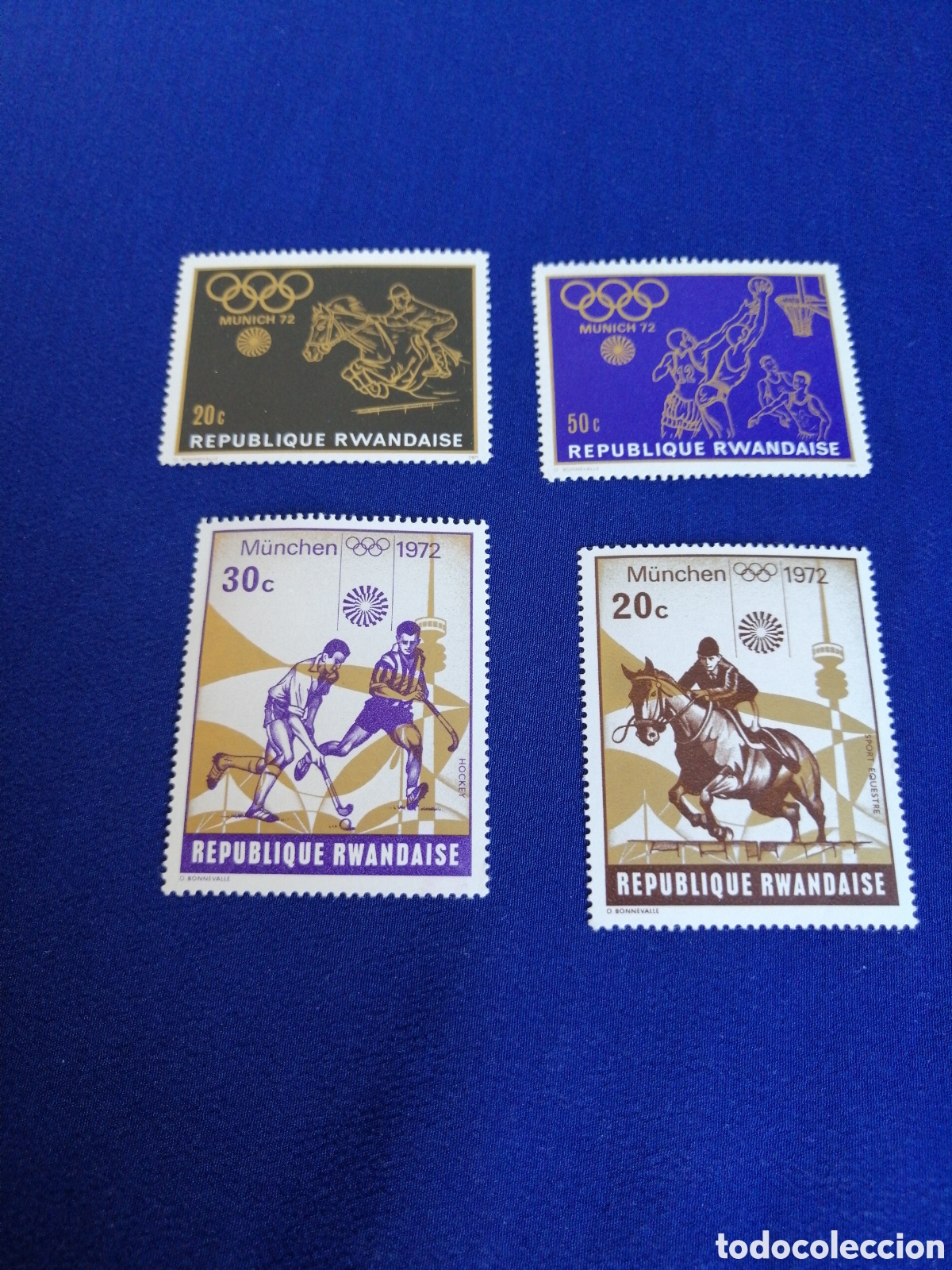 Sellos: REPUBLIQUE RWANDAISE - RUANDA LOTE OLIMPIADAS MUNICH 1972 SELLOS USADOS