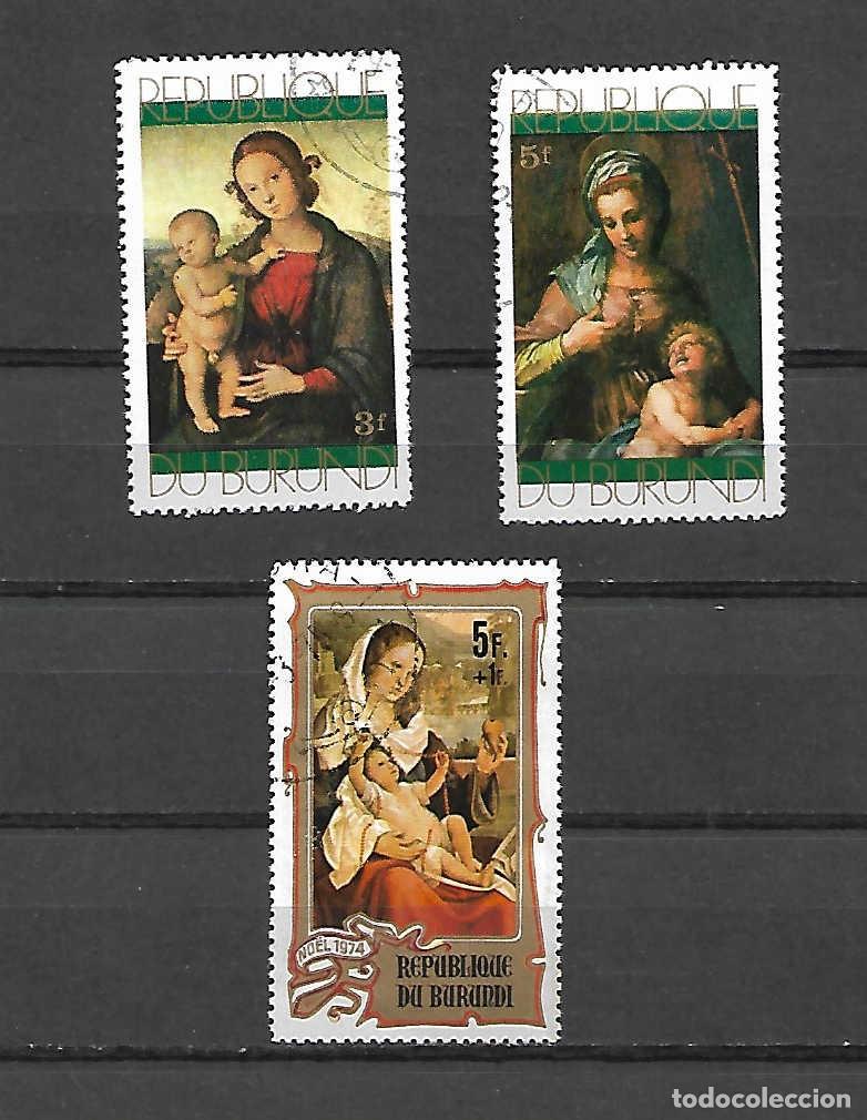 Sellos: Lote con 3 sellos de NAVIDAD de Burundi, sellos a&ntilde;os 1971/74
