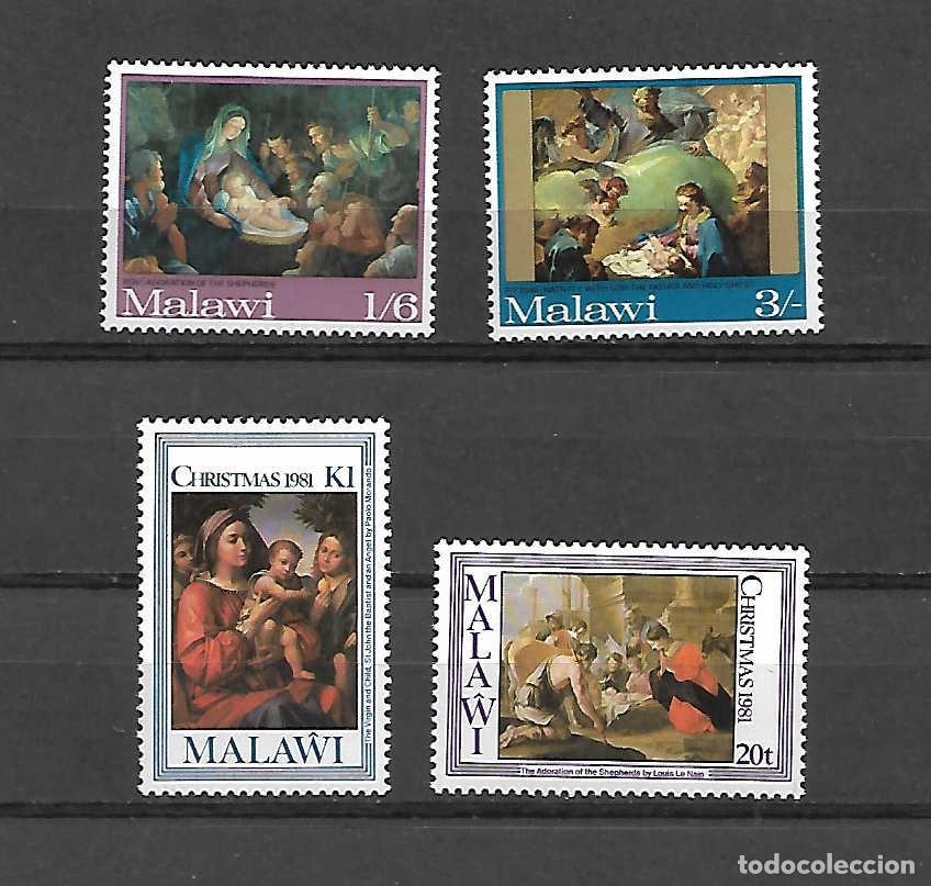 Sellos: Lote con 4 sellos de NAVIDAD de Malawi, sellos a&ntilde;os 1968/81