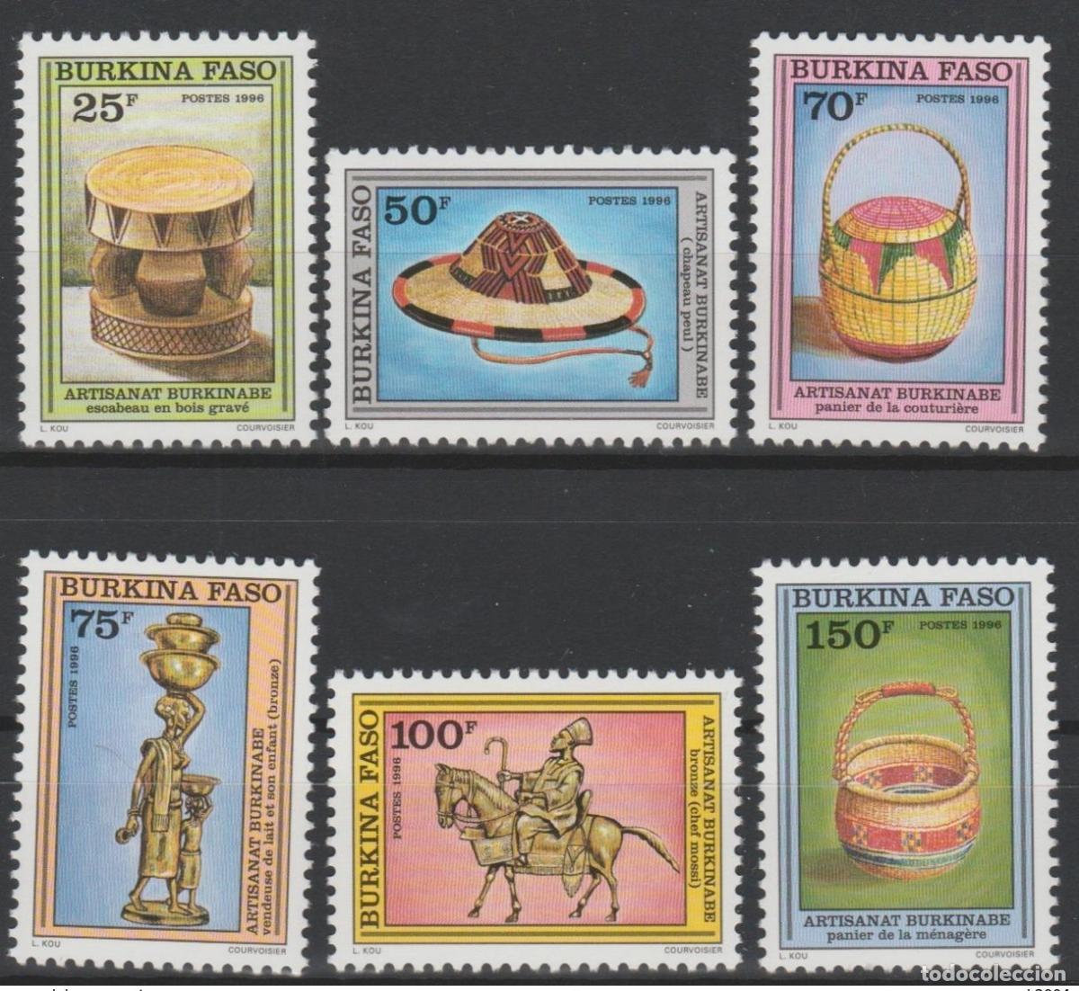 Briefmarken: Burkina Faso 1996 Mi. 1431 - 1436 Artesan&iacute;a Kunsthandwerk Handicraft 6 val.