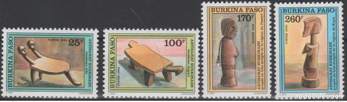 Briefmarken: Burkina Faso 1998 Mi. 1508 - 1511 Artesan&iacute;a burkinesa Arte africano 4 val. **