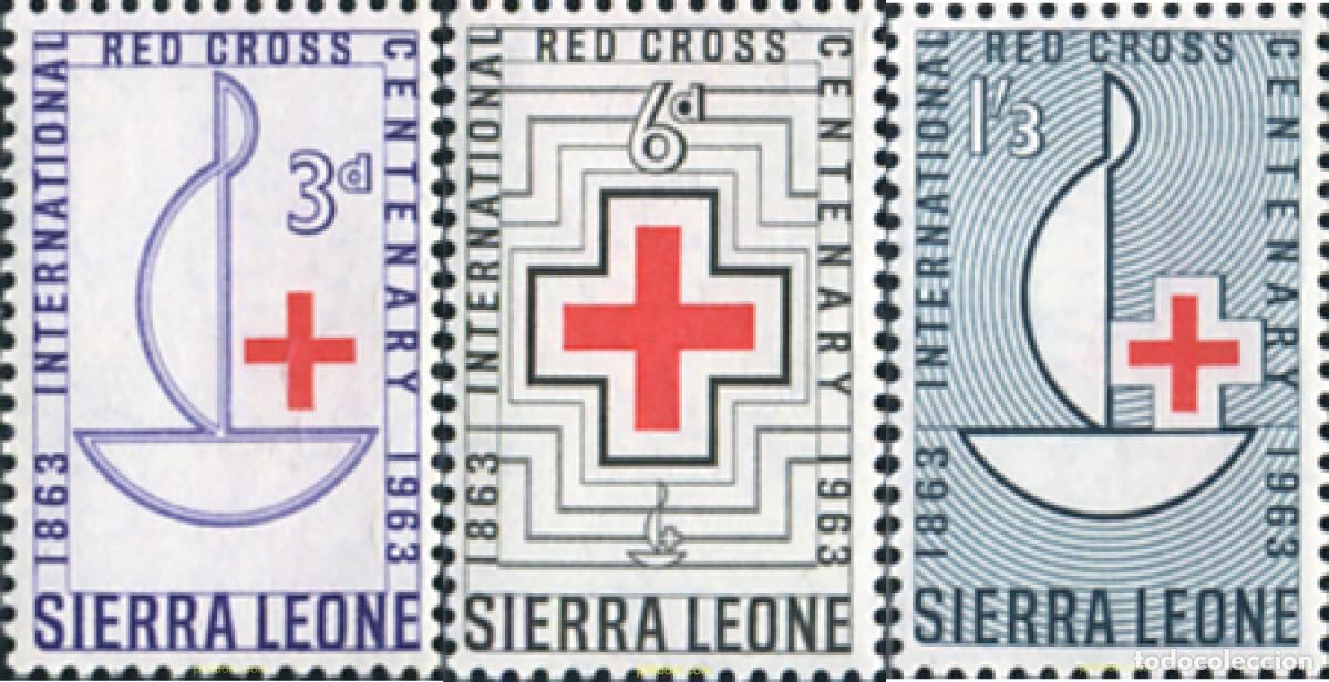 Sellos: 361906 MNH SIERRA LEONA 1963 CEENTENARIO DE LA CRUZ ROJA