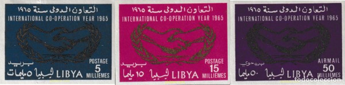 Sellos: 160664 MNH LIBIA 1965 A&Ntilde;O INTERNACIONAL DE LA COOPERACION