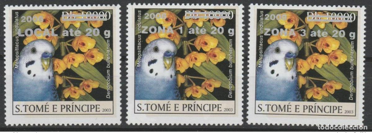 Sellos: Santo Tom&eacute; y Pr&iacute;ncipe 2008/2009 Mi. 3981II - 3987II Parrot Papagei 4 val.