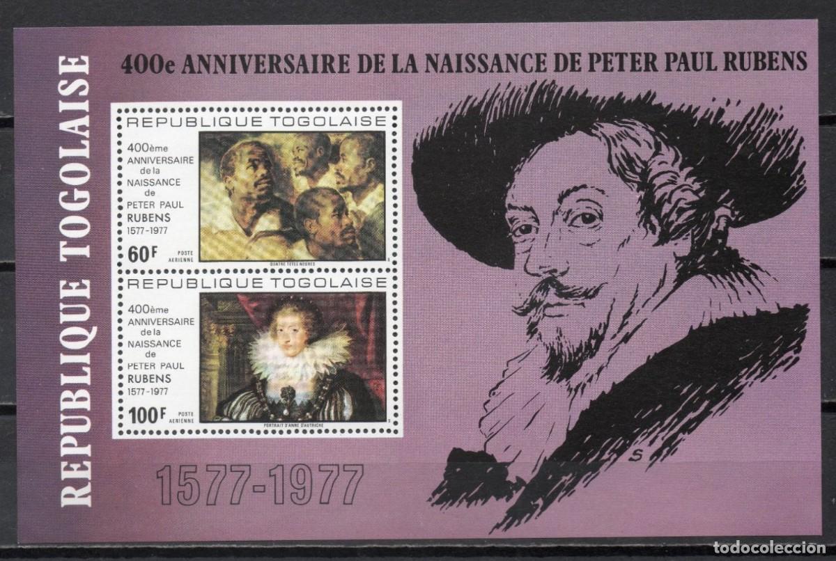Sellos: TOGO 1977 SHEET MNH 400th PETER PAUL RUBENS ART PAINTINGS ARTE PINTURAS