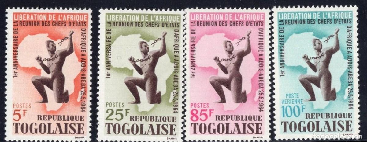Sellos: TOGO 1964 SERIE 4 STAMPS MNH ANIVERSARIO DE LA LIBERACION REUNION DE JEFES DE ESTADO DE AFRICA