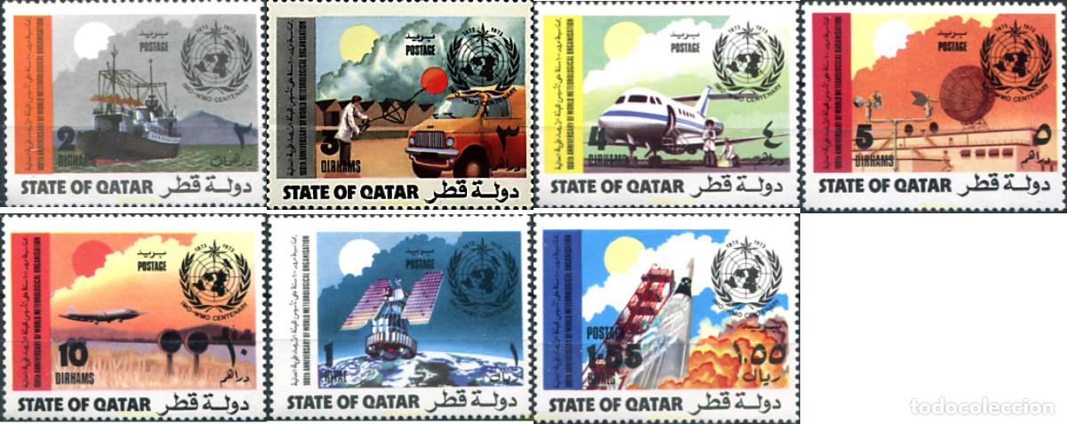 Sellos: 45752 MNH QATAR 1973 CENTENARIO DE LA ORGANIZACION METEREOLOGICA INTERNACIONAL