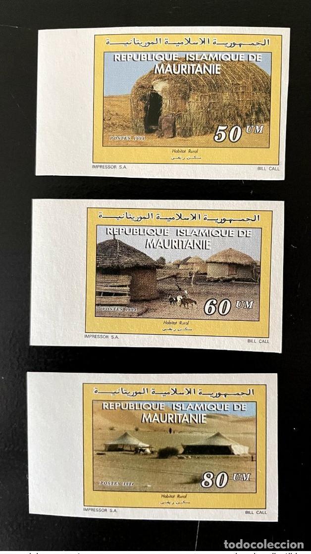 Sellos: Mauritania 1994 ND Mi. 1024-B1024 Vivienda rural Arquitectura cabra Fauna