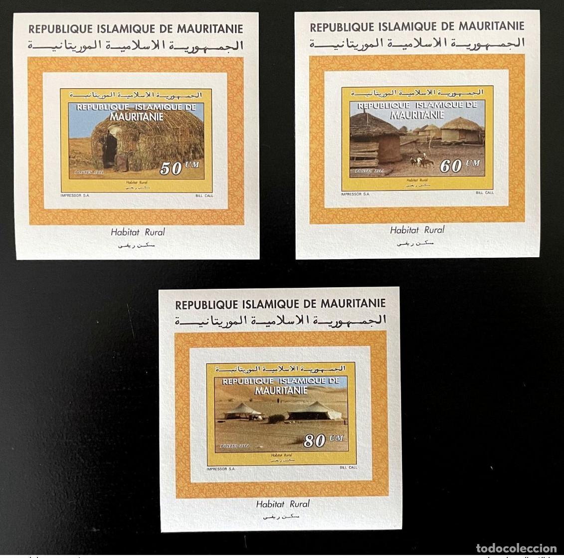 Sellos: Mauritania 1994 Souvenir Sheet Block Mi. 1024-B1024 Arquitectura de viviendas rurales