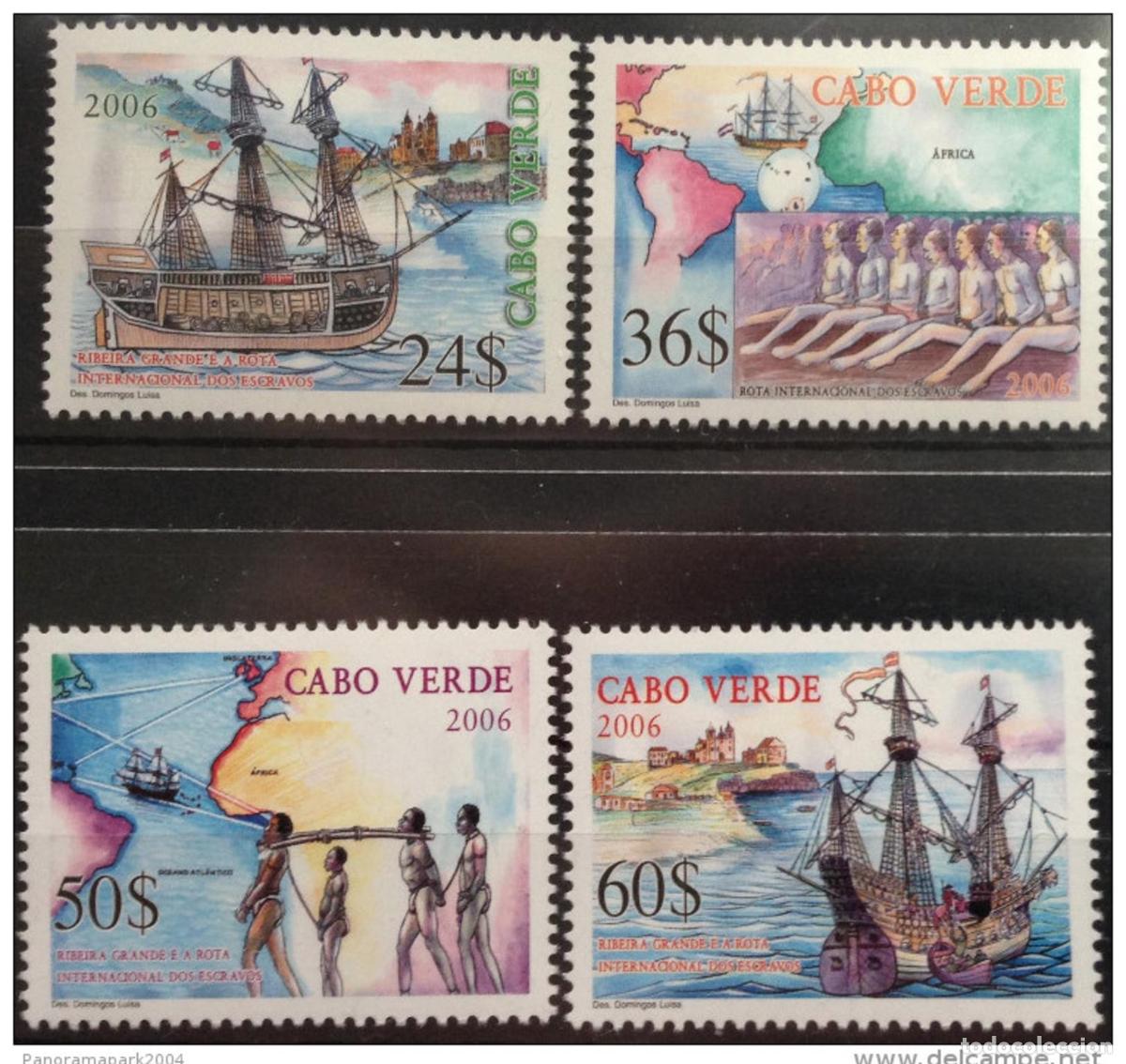 Stamps: Cabo Verde 2006 - Rota Internacional de Escravos galera esclavitud barco MNH