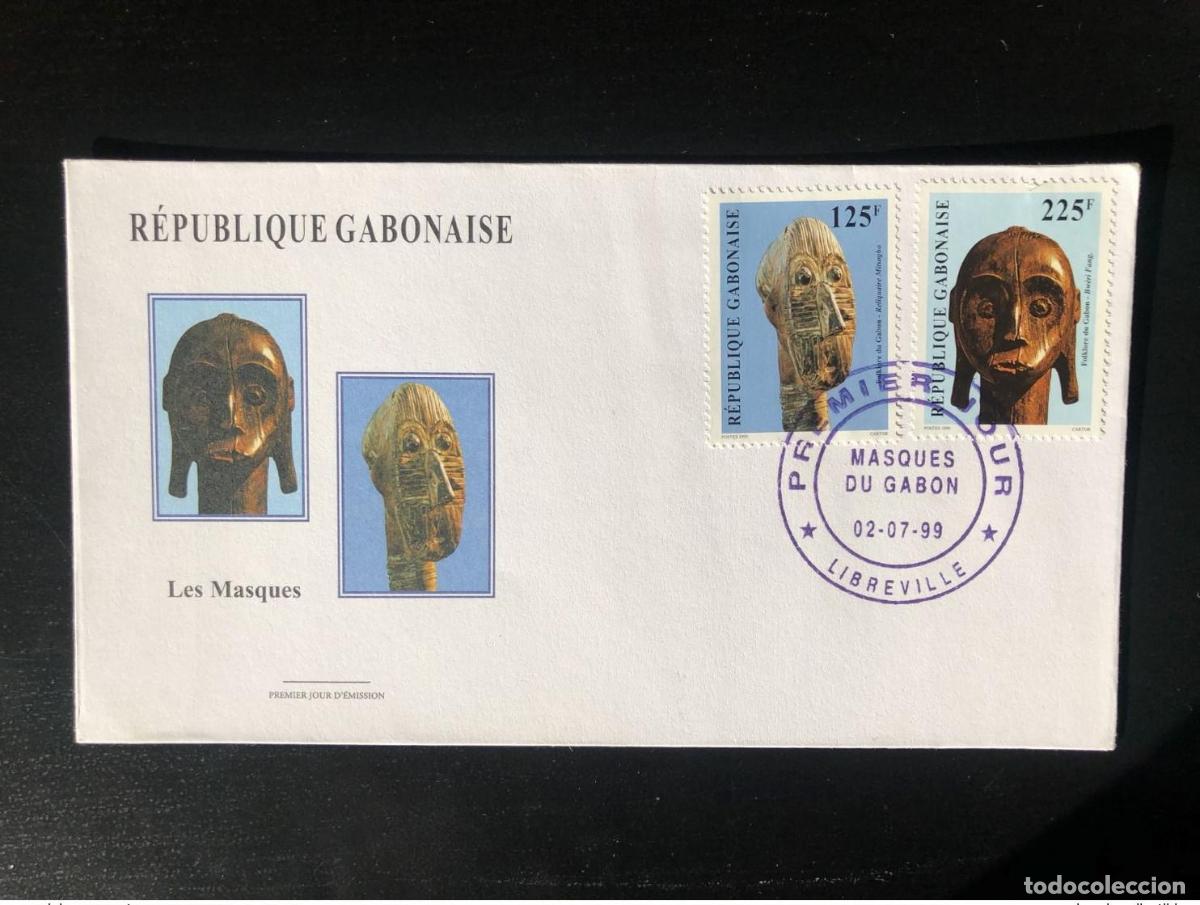 Stamps: Gab&oacute;n 1999 Mi. M&aacute;scaras A1487 B1487 FDC de m&aacute;scara RARAS!