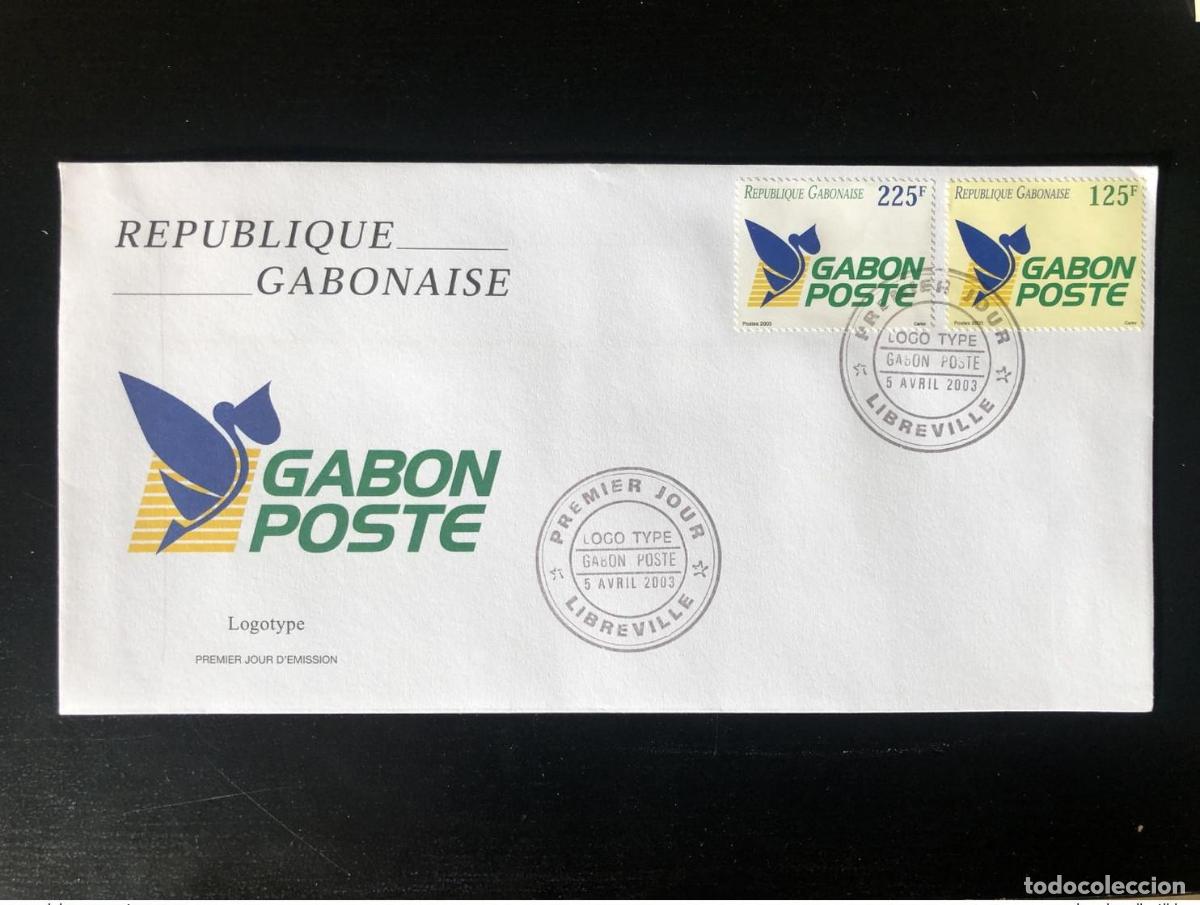 Stamps: Gab&oacute;n 2003 Mi. 1662 - 1663 FDC Gabon Post Logotipo &iexcl;RARO!