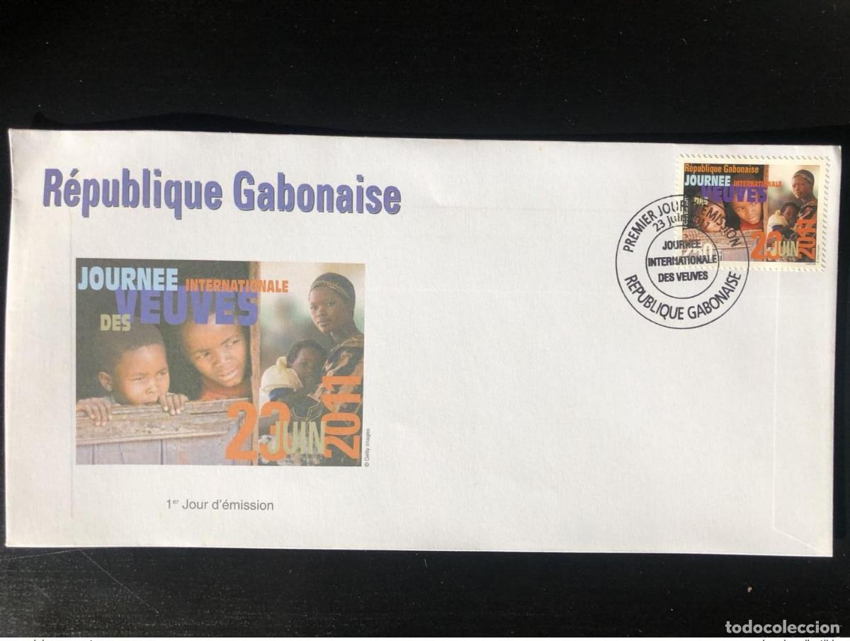 Stamps: Gab&oacute;n 2011 Mi. 1707 FDC D&iacute;a Internacional de las Viudas RARO!