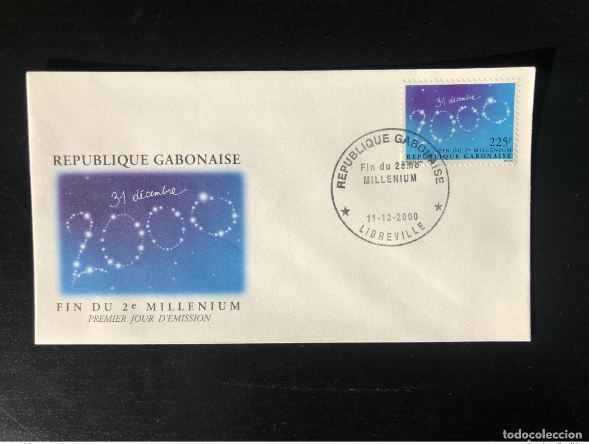 Sellos: Gab&oacute;n 2000 Mi. 1651 FDC &iexcl;Fin del segundo milenio RARO!