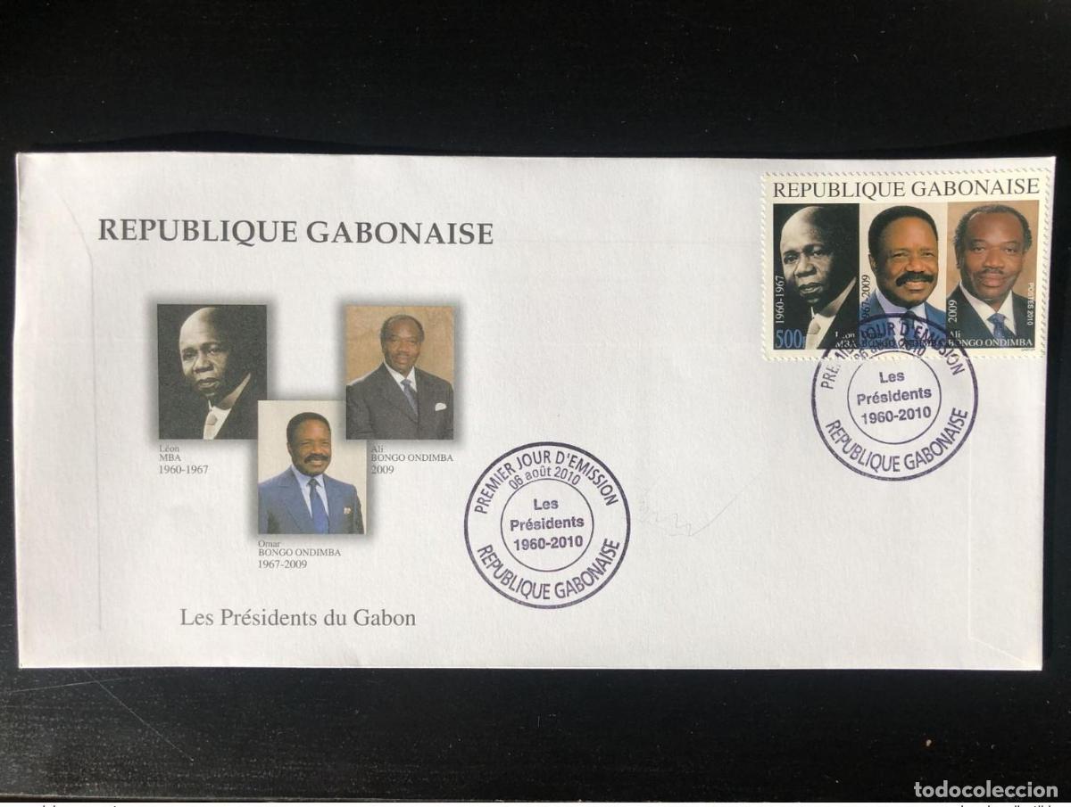 Sellos: Gab&oacute;n 2010 Mi. 1703 FDC 50 a&ntilde;os de independencia L&eacute;on MBA Omar Ali Bongo Ondimba RARE