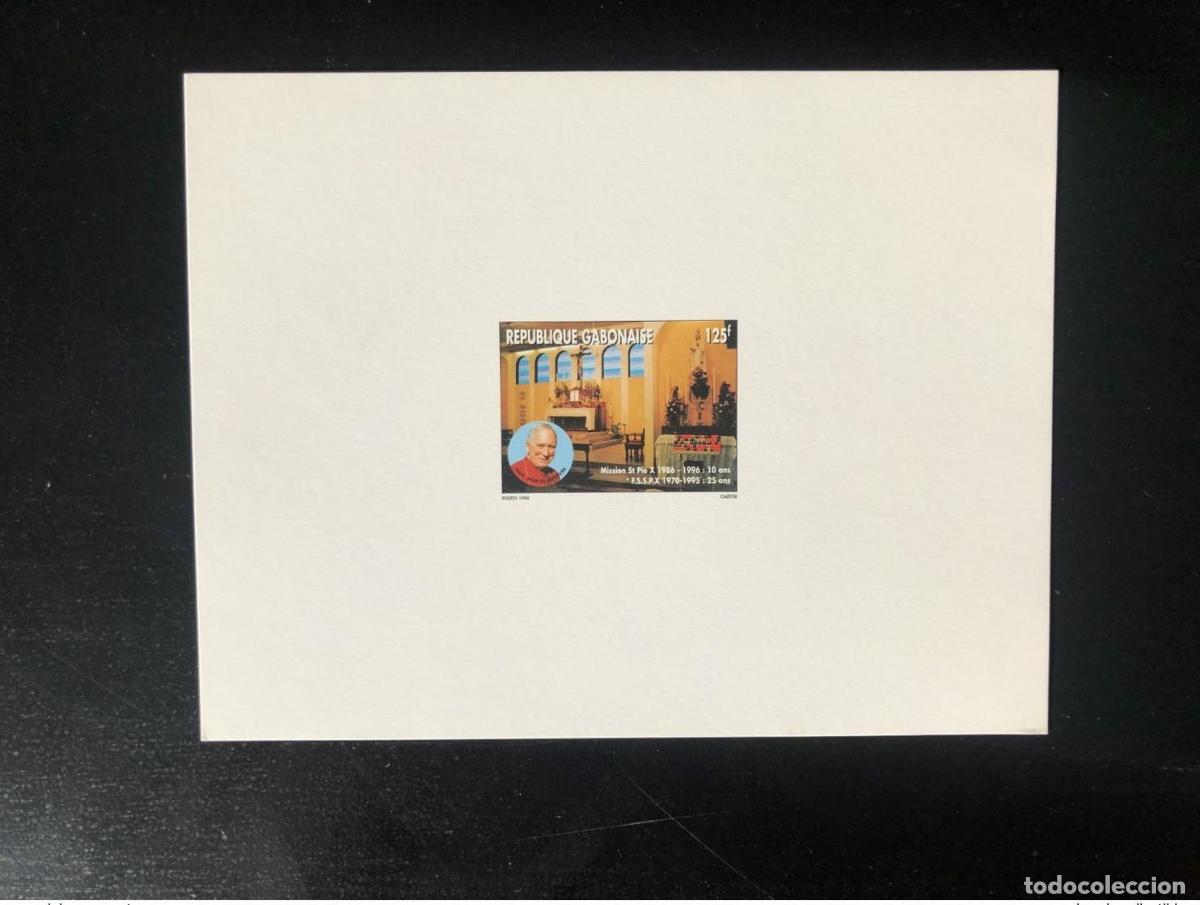 Sellos: Gab&oacute;n 1996 Mi. 1290 Evento de lujo Mission Pie X Religion Church Pope Rare!