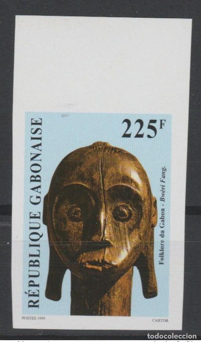 Sellos: Gab&oacute;n 1999 ND Mi. A1487 M&aacute;scara Folklore de Bw&egrave;ri Fang &iexcl;RARO!