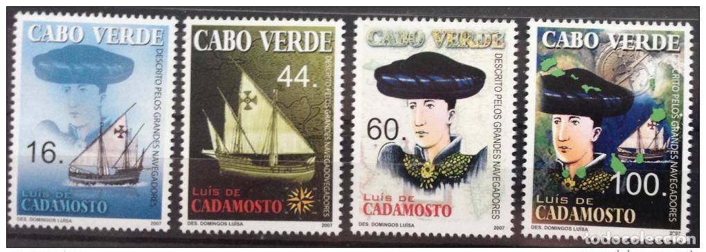 Sellos: Cabo Verde 2007 - Navegadores Luis de Cadamosto Boat Schiff 4 val. 5 MPH