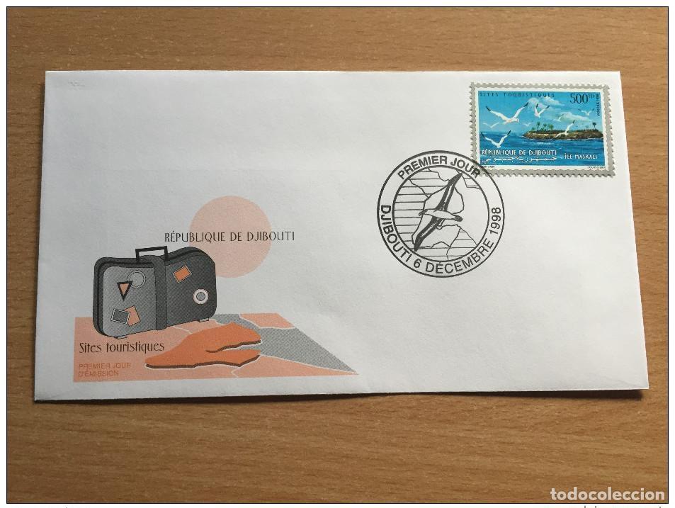 Sellos: Yibuti 1998 FDC Isla Maskali P&aacute;jaros V&ouml;gel gaviotas Mi. 673