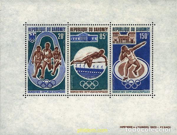 Sellos: 39226 MNH DAHOMEY 1972 20 JUEGOS OLIMPICOS VERANO MUNICH 1972