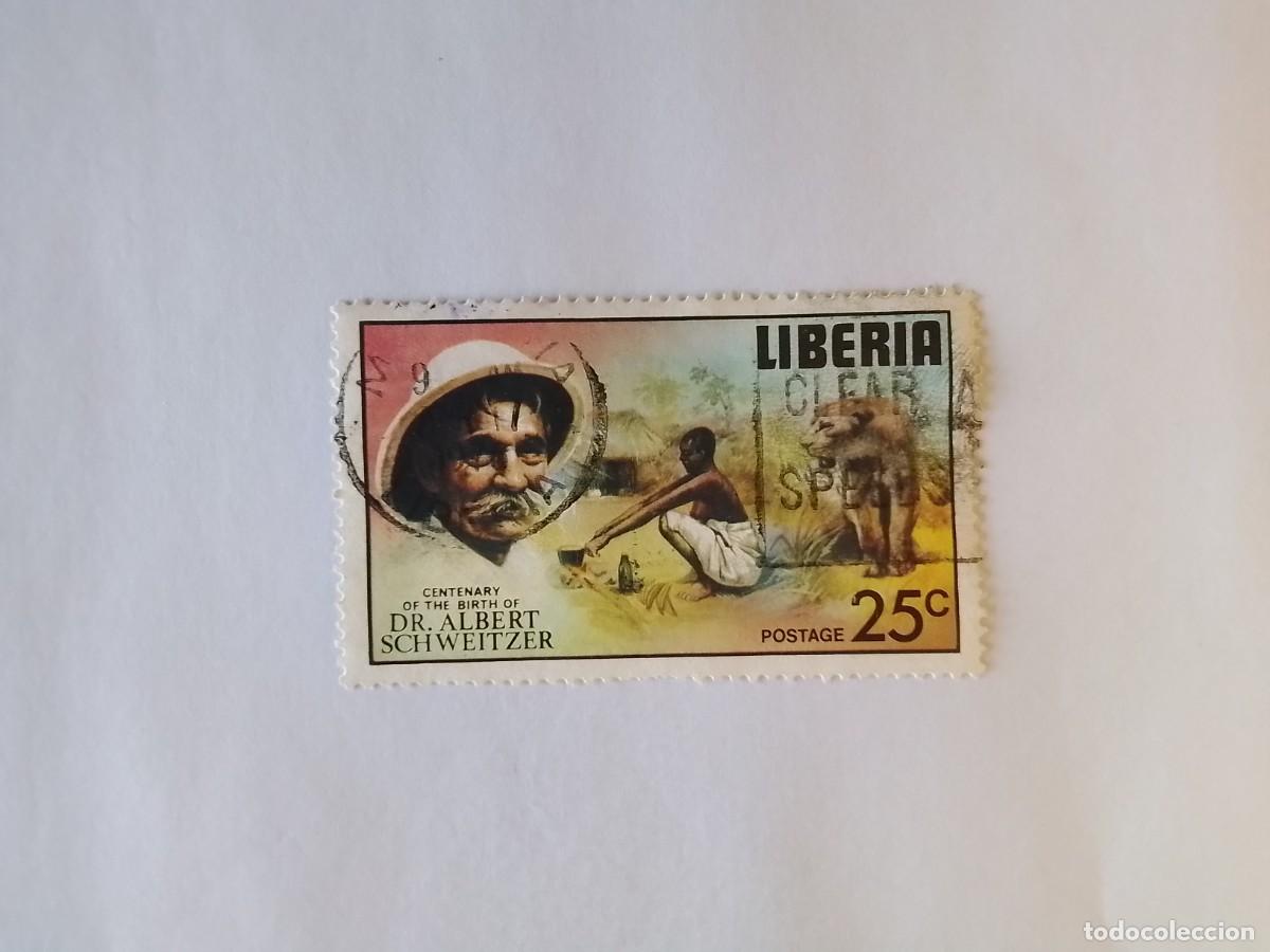 Sellos: A&Ntilde;O 1975 LIBERIA SELLO USADO