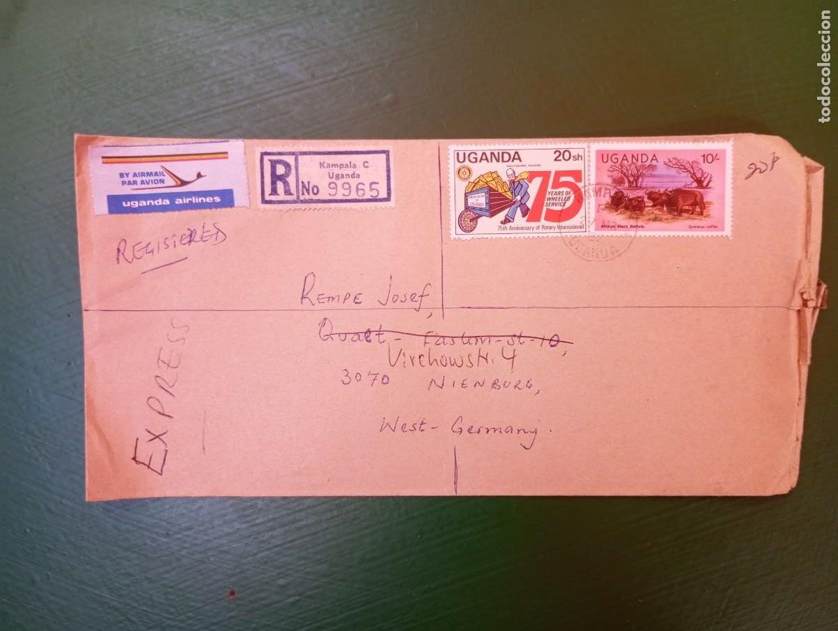 Sellos: UGANDA, CERTIFICADO DE KAMPALA,1982