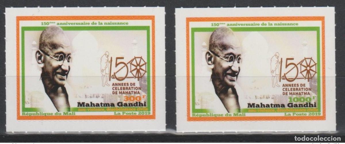 Sellos: Adhesivo Mali 2019 Mi. 2649 - 2650 150 aniversario del nacimiento de Mahatma Gandhi