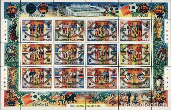 Sellos: 11564 MNH LESOTHO 1982 COPA DEL MUNDO DE FUTBOL. ESPA&Ntilde;A-82