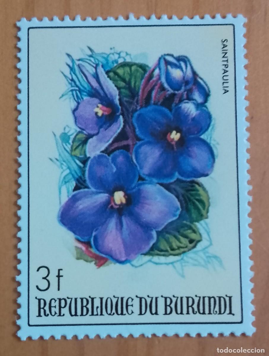 Sellos: BURUNDI - V/F 3 F - FLORA, SAINTPAULIA