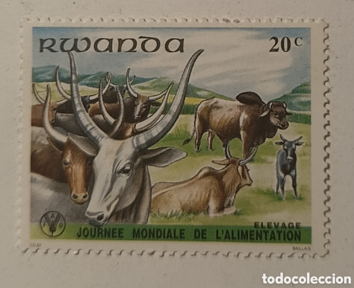 Sellos: RWANDA sello alimentaci&oacute;n 1963
