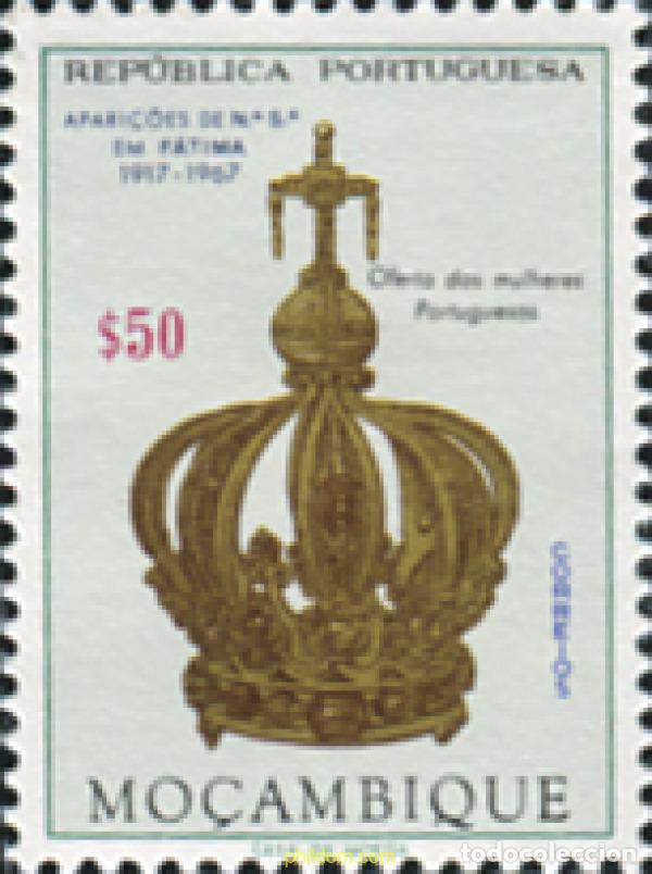 Sellos: 345678 MNH MOZAMBIQUE 1967 50 ANIVERSARIO DE LAS APARICIONES DE FATIMA