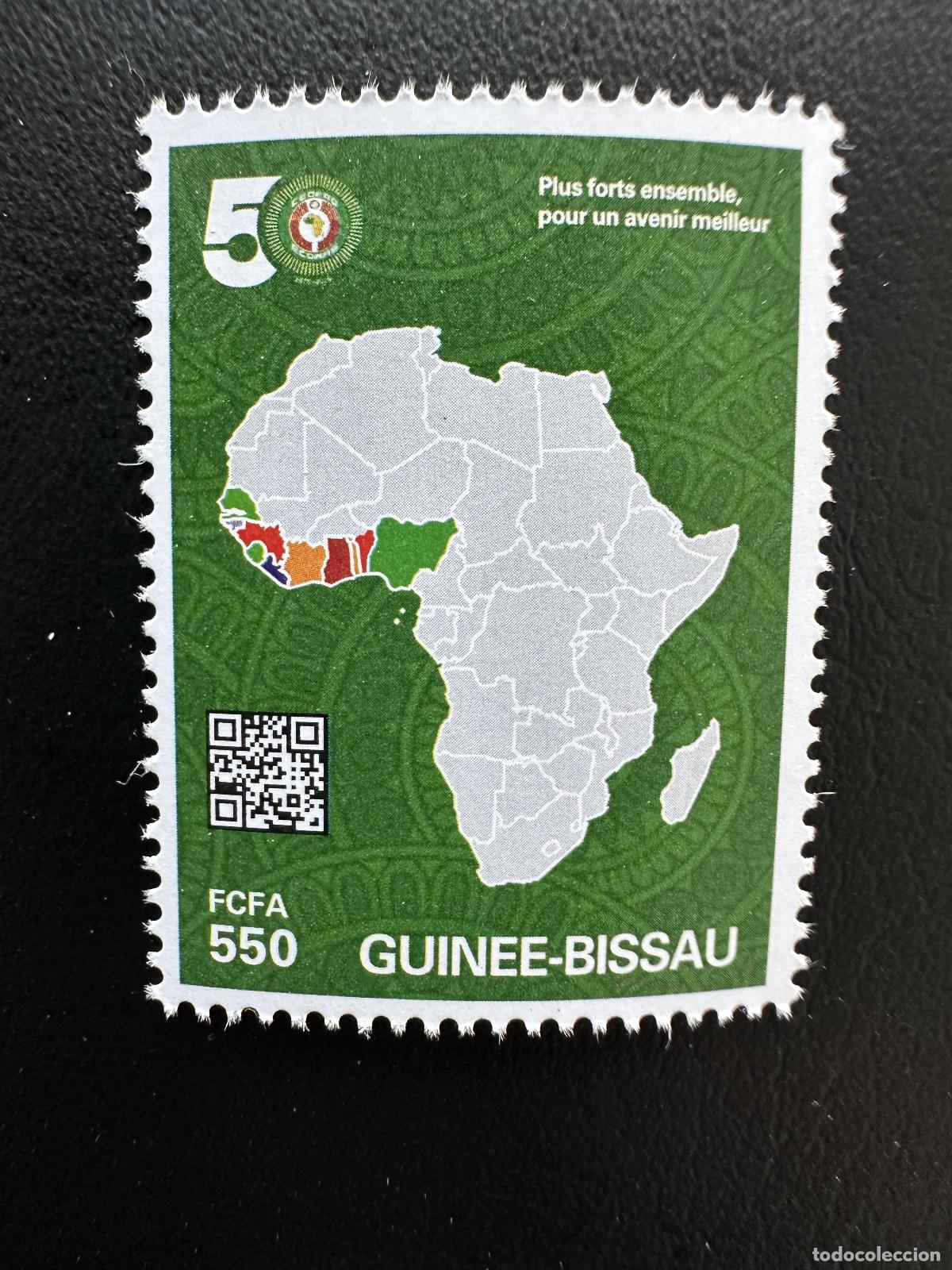 Sellos: Guinea-Bissau 2026 CEDEAO 50 a&ntilde;os Mapa &Aacute;frica aniversario organizaci&oacute;n