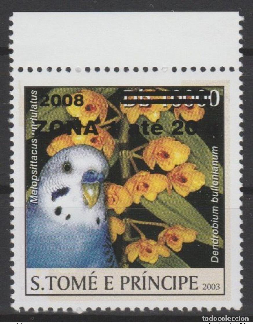 Sellos: Santo Tom&eacute; y Pr&iacute;ncipe 2008/2009 Mi. 3983I Birds Parrot 1 val. Fauna