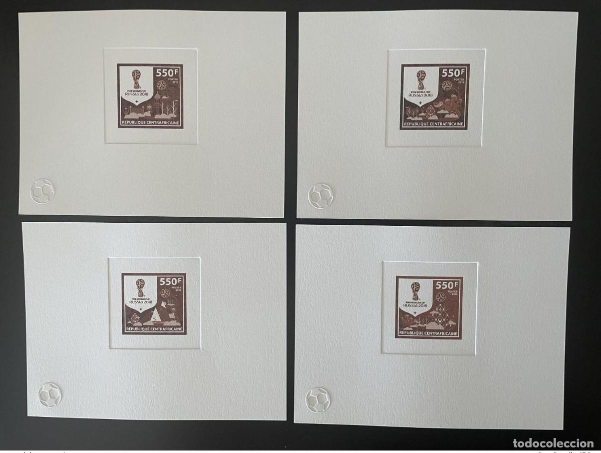 Sellos: Rep&uacute;blica Centroafricana 2018 Artist's Proof Mi. 7690 - 7693 Copa Mundial de la FIFA F&uacute;tbol