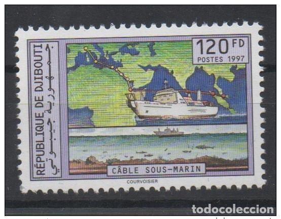 Sellos: Djibouti 1998 Mi. 642 ** Cable submarino de nueve MNH 20 a&ntilde;os independencia RARO