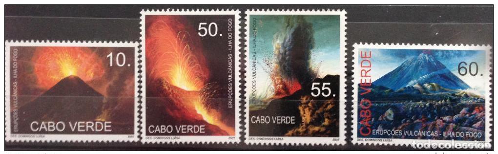 Sellos: Cabo Verde 2007 - Erupciones volc&aacute;nicas del volc&aacute;n Vulkan Ilha do Fogo 4 val. 5 MNH
