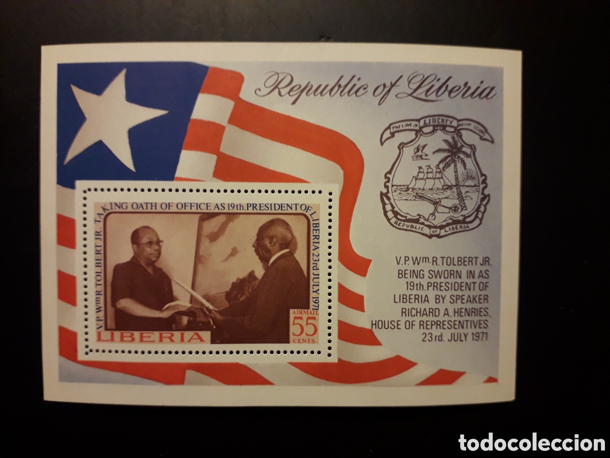 Sellos: LIBERIA YVERT HB 62 SERIE COMPLETA NUEVA *** 1972 PRESIDENTE R TOLBERT PEDIDO M&Iacute;NIMO 3&euro;