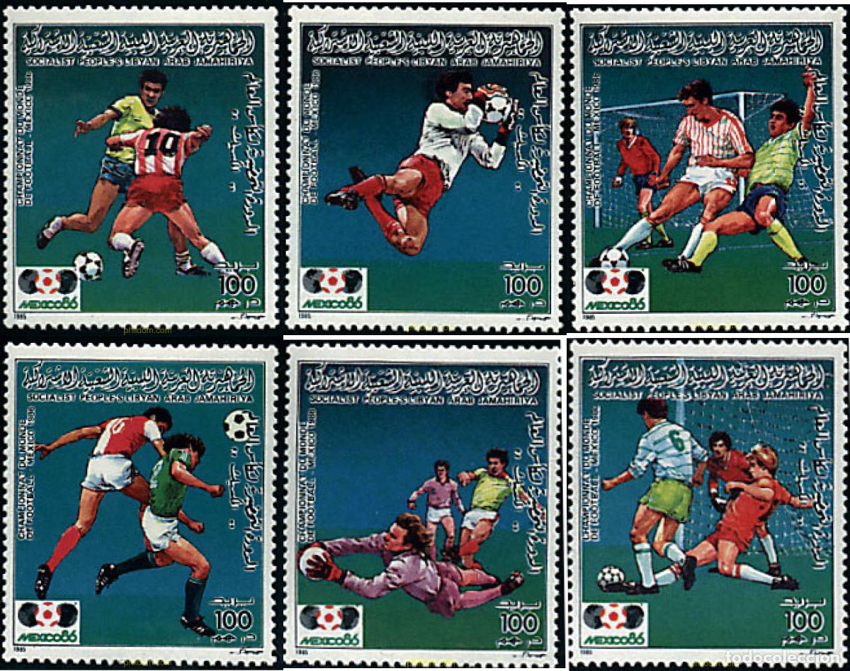 Sellos: 728905 HINGED LIBIA 1985 COPA DEL MUNDO DE FUTBOL. MEXICO-86