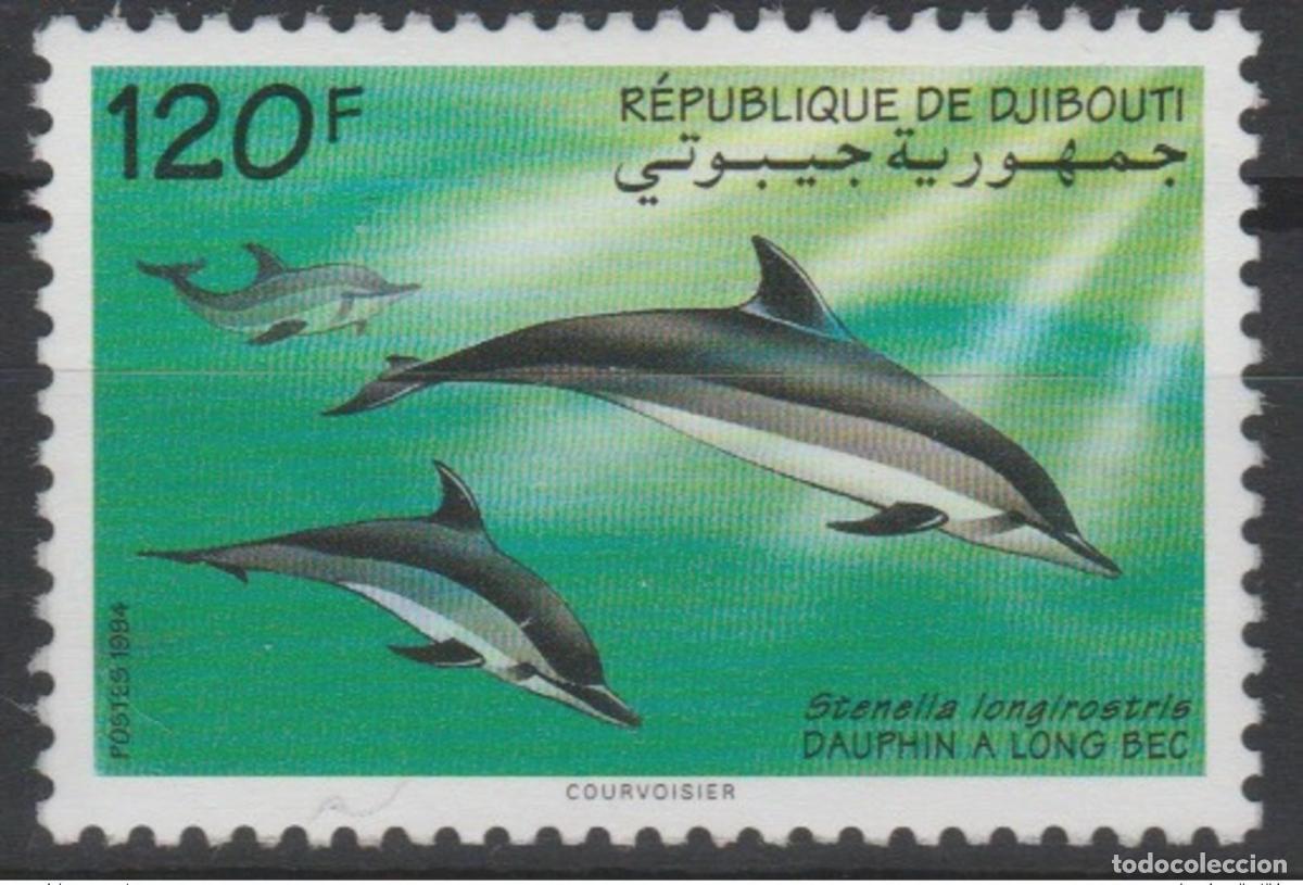 Sellos: Yibuti 1994 Mi. 598 Fauna Delf&iacute;n de pico largo