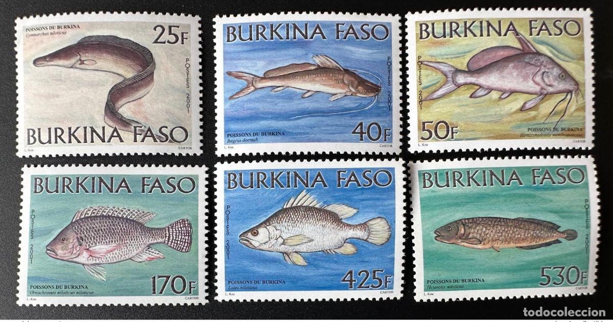 Sellos: Burkina Faso 2001 Mi. 1832-1840 Peces Fauna Marina