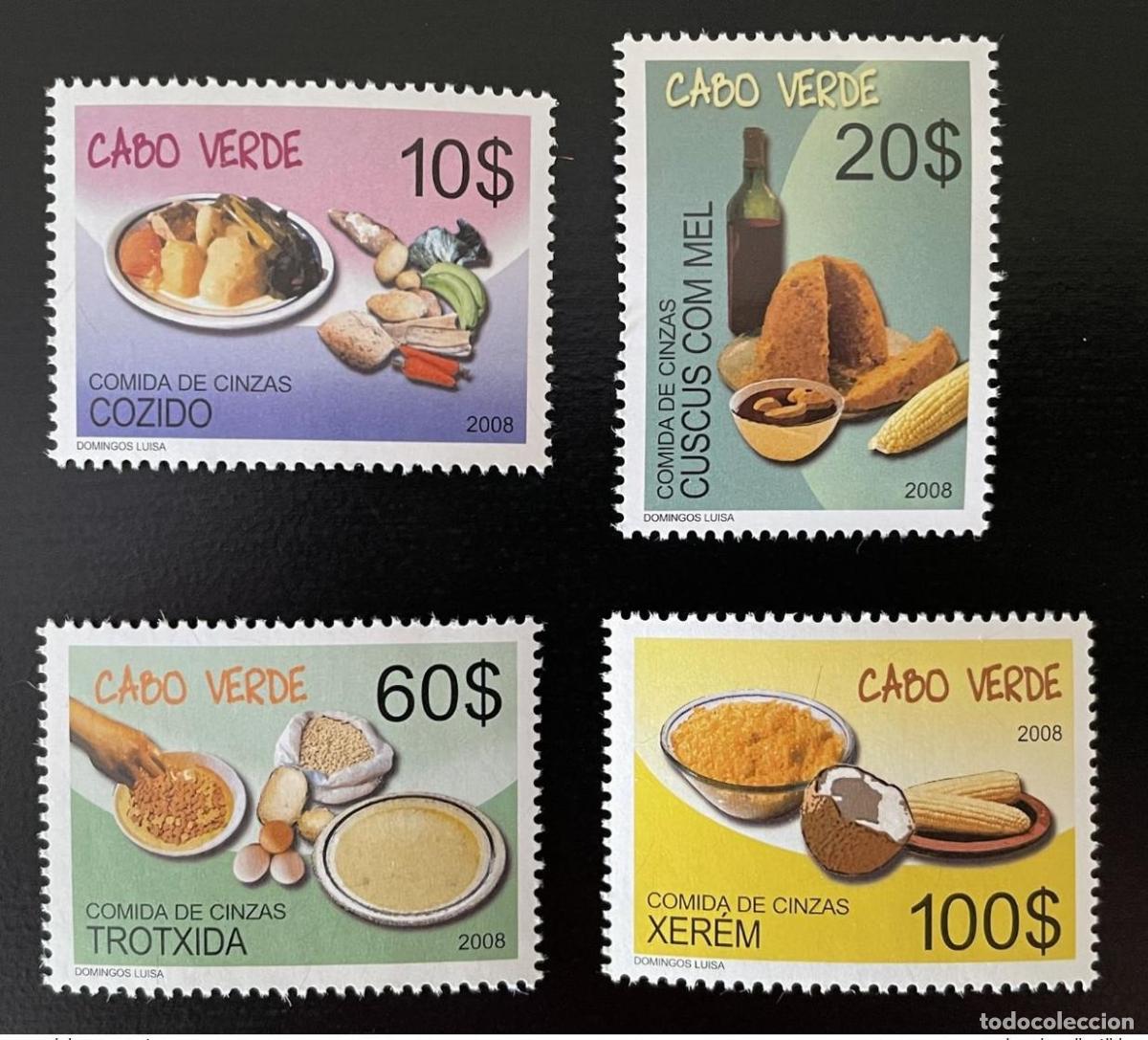 Sellos: Cabo Verde 2008 Mi. 926 - 929 Comidas de Cinza K&uuml;che Gastronom&iacute;a Comida