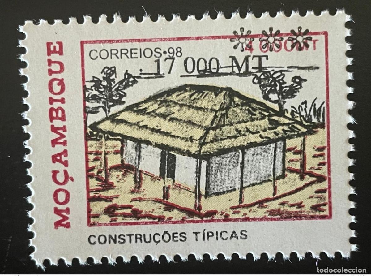 Sellos: Mozambique 1998/2000 Mi. B1567 - H&aacute;bitat sobrecargado de Construc&ccedil;oes Tipicas RARO
