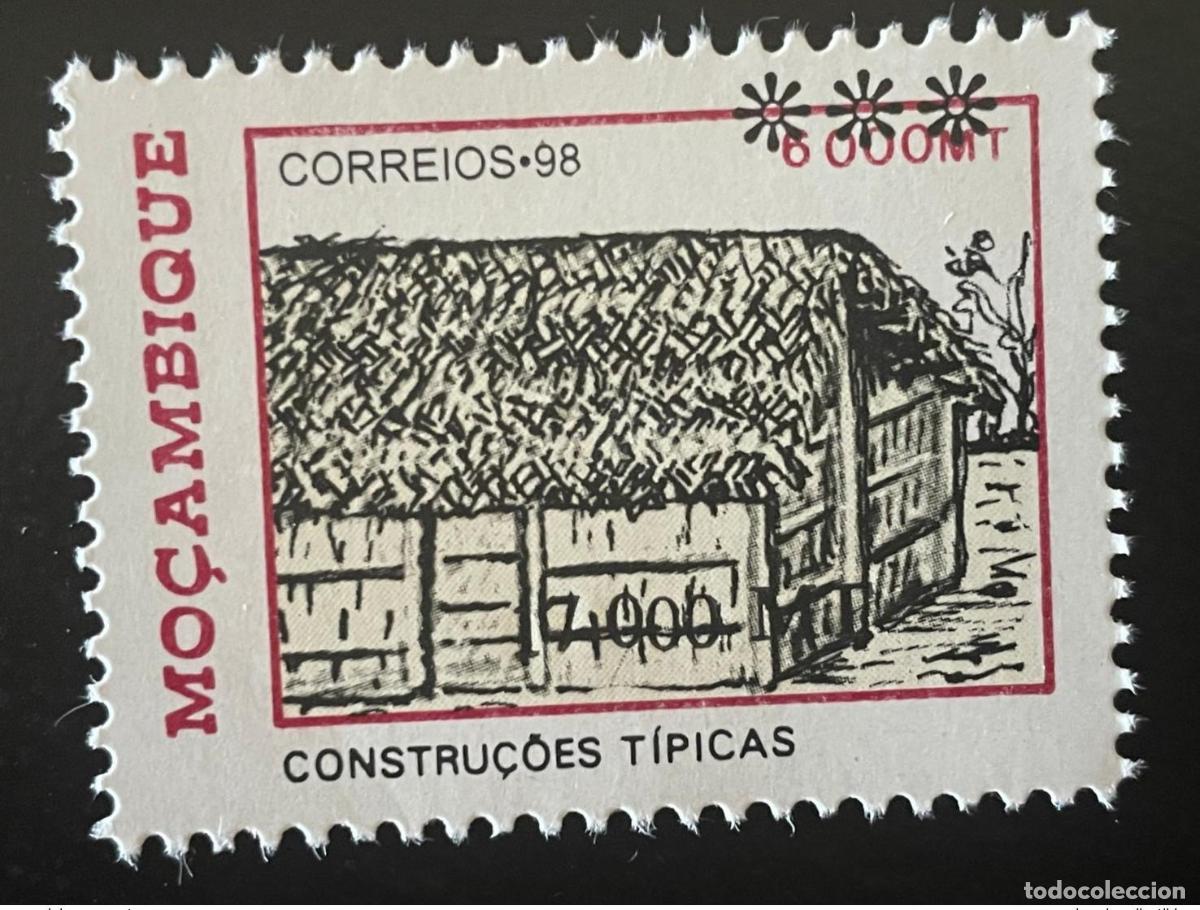 Sellos: Mozambique 1998/2000 Mi. C1567 - H&aacute;bitat sobrecargado de Construc&ccedil;oes Tipicas RARO