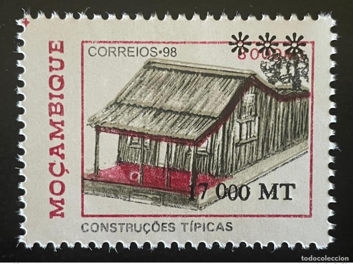 Sellos: Mozambique 1998/2000 Mi. D1567 - H&aacute;bitat sobrecargado de Construc&ccedil;oes Tipicas RARO