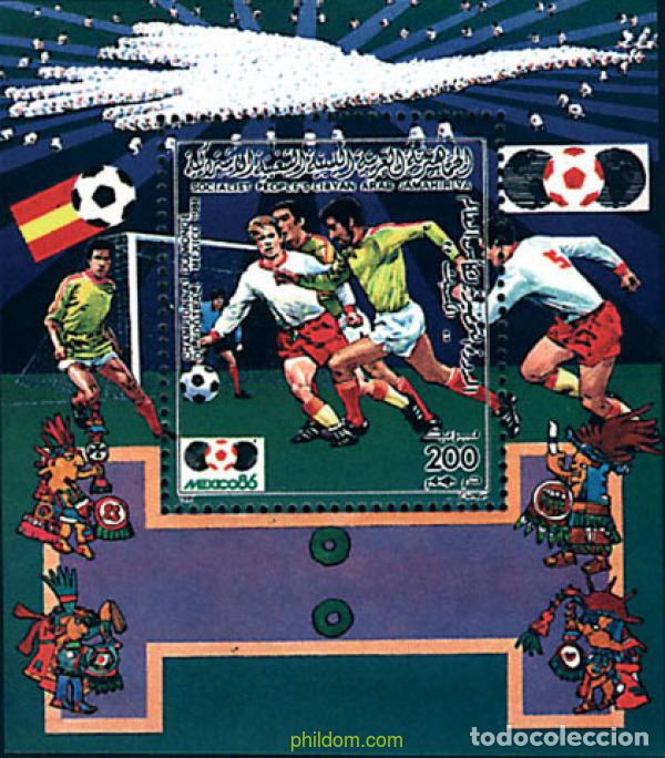 Sellos: 54390 MNH LIBIA 1985 COPA DEL MUNDO DE FUTBOL. MEXICO-86